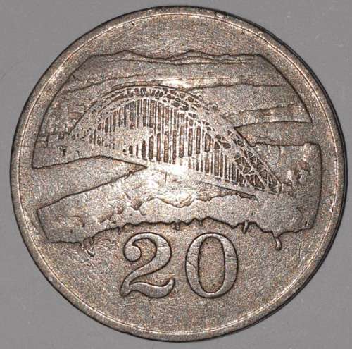 1980 - 20 CENT COIN - ZIMBABWE - (Copper-Nickel)